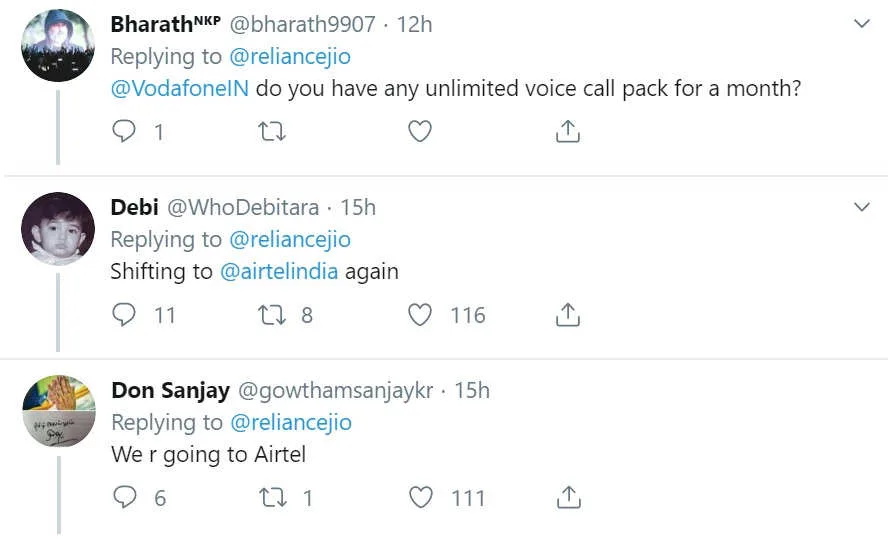 Users Reply on Jio Users Reply on Jio