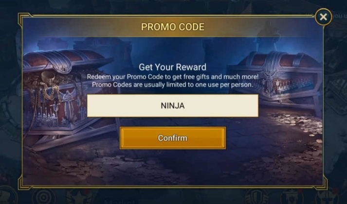 raid shadow legends promo code ninja