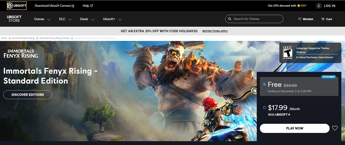 Immortals Fenyx Rising Free